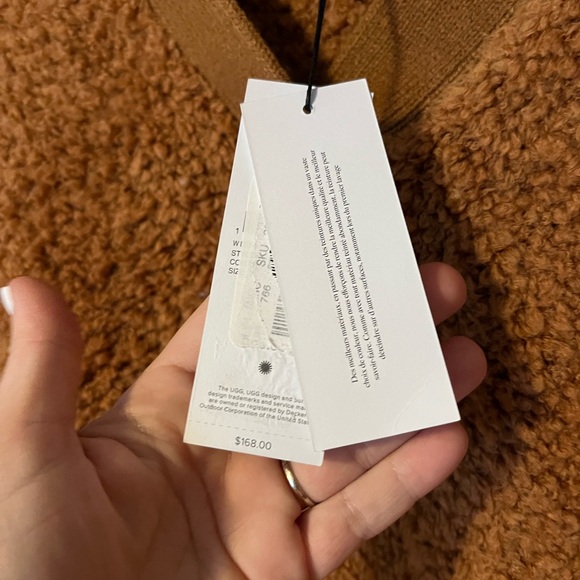 UGG Dreeann Plush Fleece Wool V Neck Sweater NEW - Picture 3 of 8